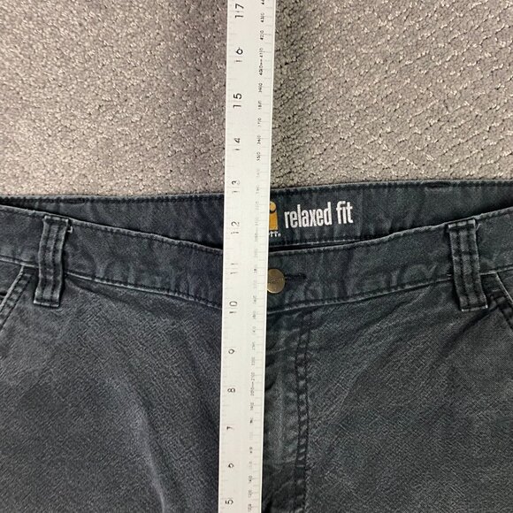 Distressed Carhartt Double Knee Pants 103334 BLK Mens 38 x 36 Fits 38x33.5 Black - Picture 11 of 14
